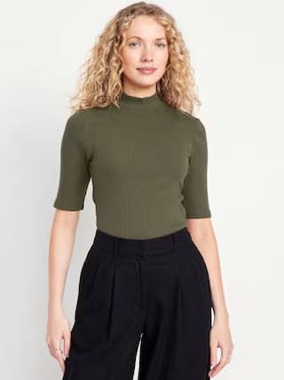 Ribbed Mock-Neck Top | Old Navy (US)