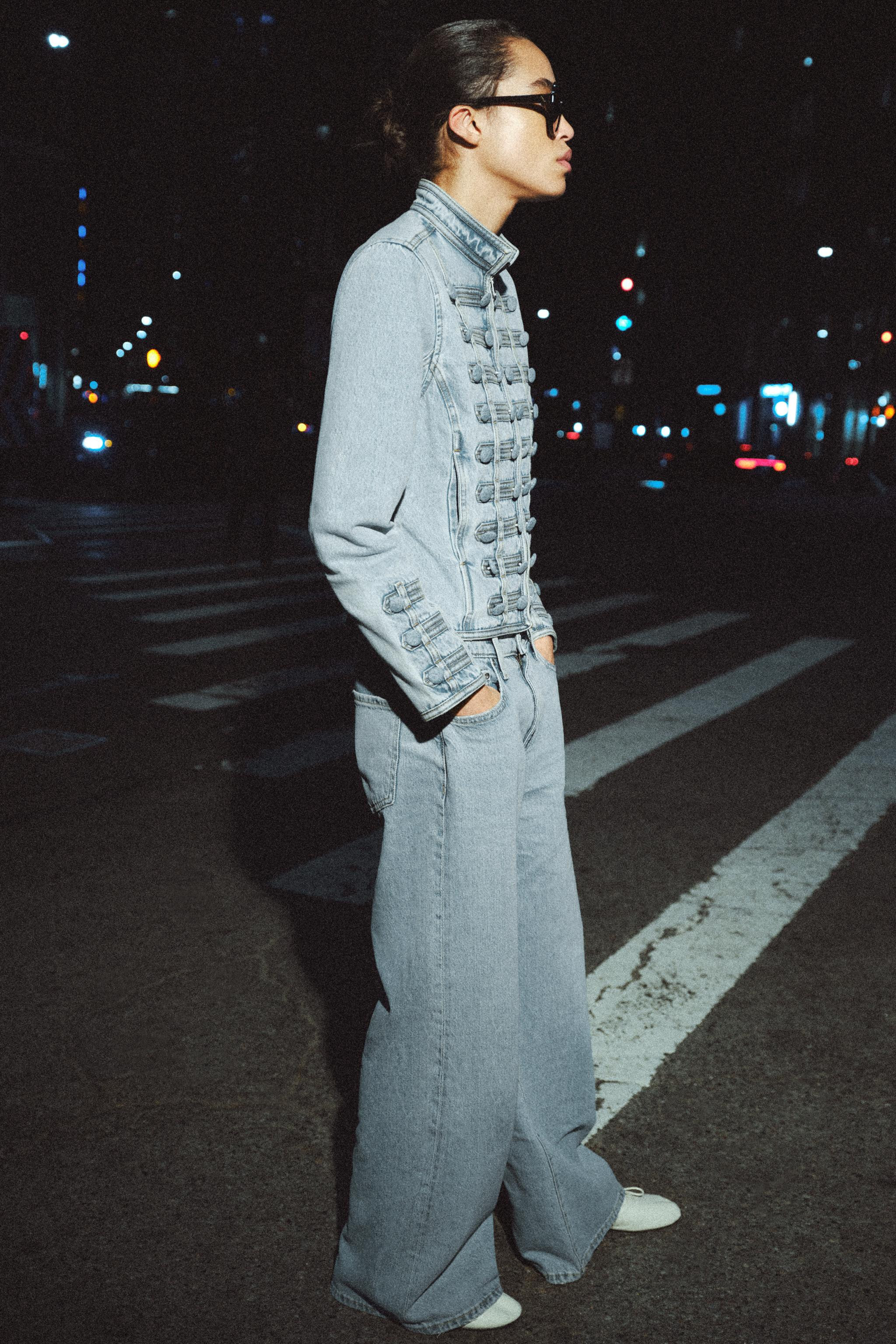 FITTED DENIM JACKET WITH BUTTONS ZW COLLECTION | Zara UK