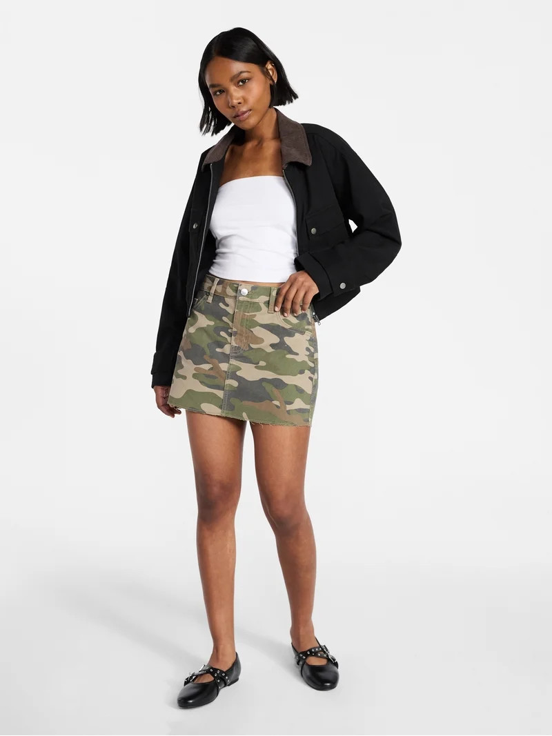 No Boundaries Denim Mini Skirt, Women's Sizes XXS-XXL | Walmart (US)