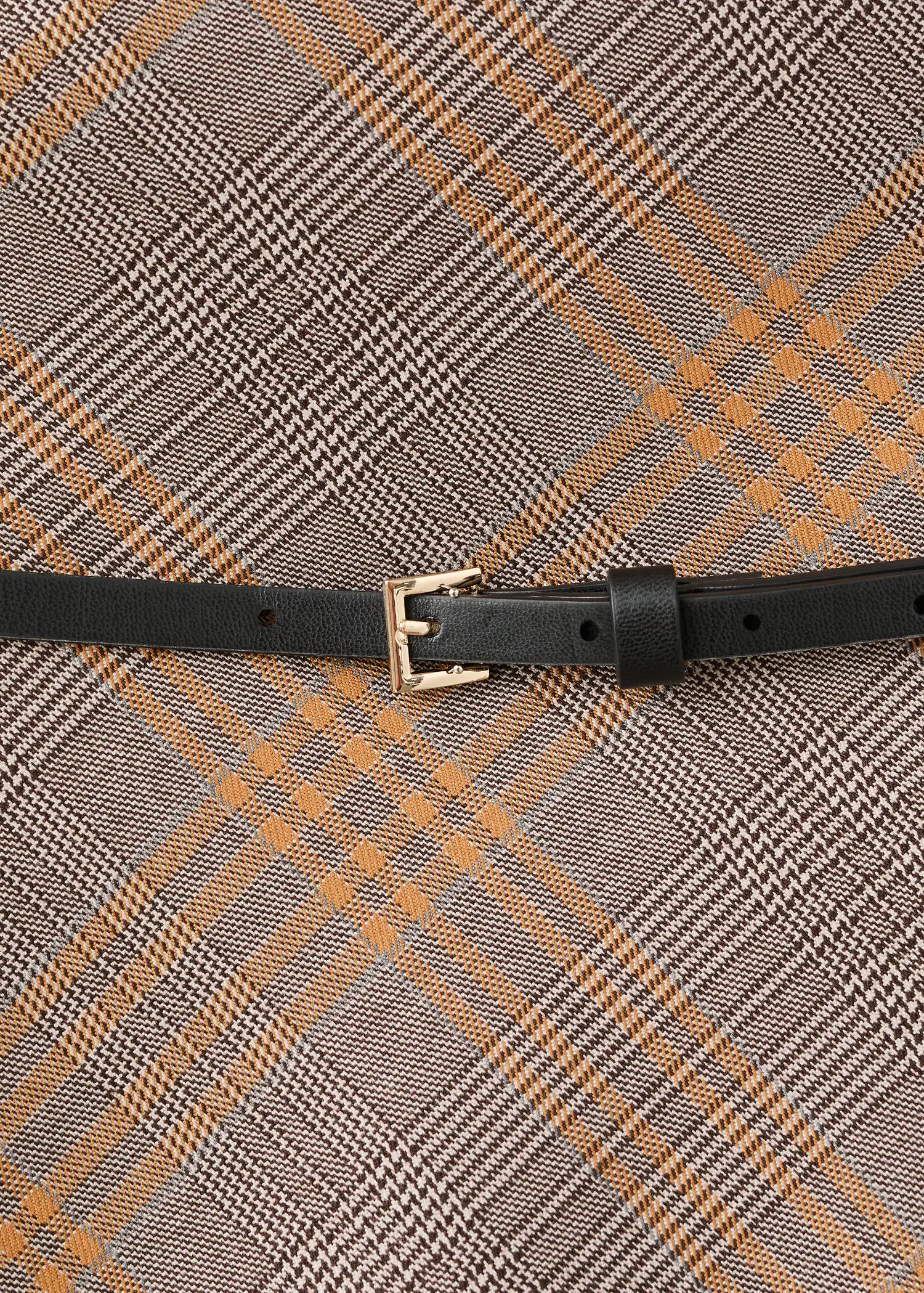 Belt checked skirt - Women | MANGO USA | Mango (US/MX/AU)