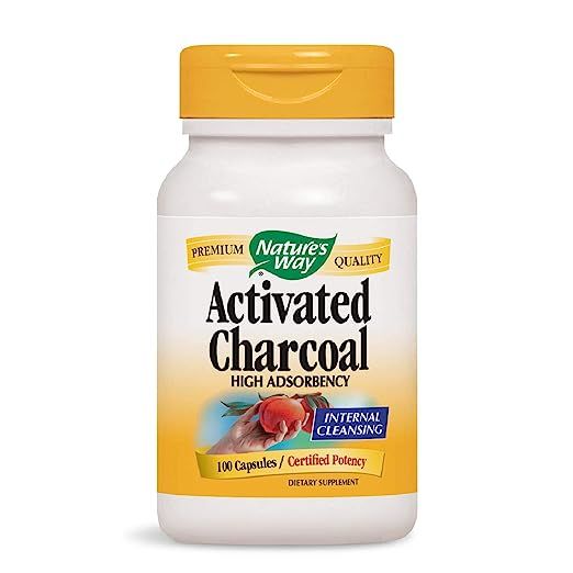 Nature's Way Charcoal Activated; 560 mg Charcoal per serving; 100 Capsules (Packaging May Vary) | Amazon (US)