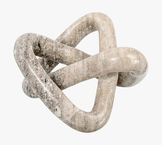 Variegated Marble Link Knot Decorative Object | Pottery Barn (US)