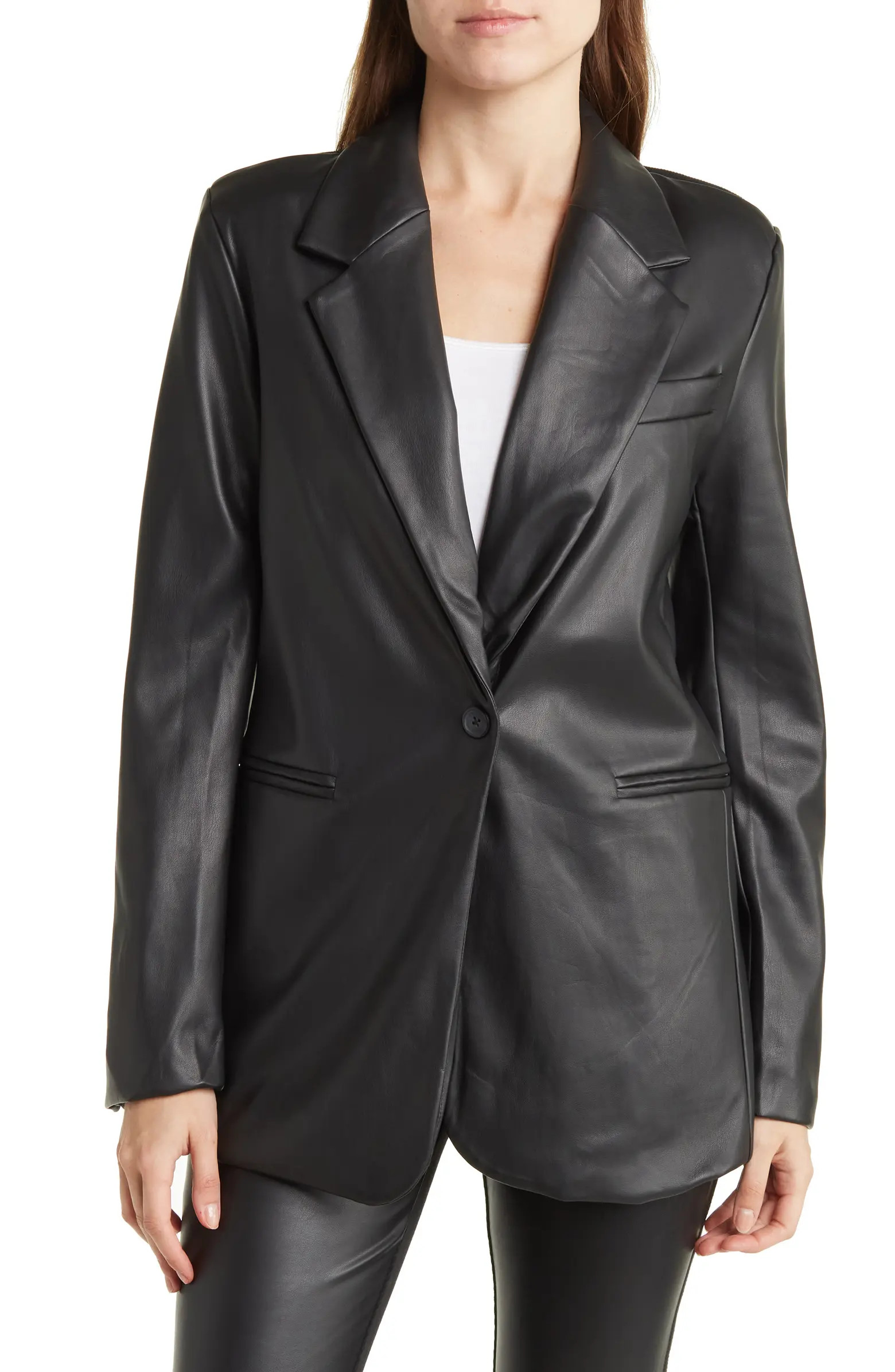 Faux Leather Blazer | Nordstrom Rack
