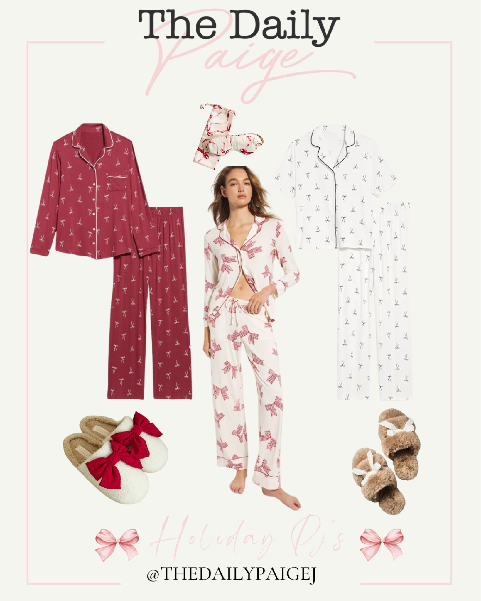 Obsessed with this holidays now trend! I love these pajamas that are perfect for a holiday gift or Christmas morning! Get these cute cozy bow pajamas on sale with some cute slippers or sleep masks to match. These old navy pajamas have already sold out so get them before they sell out again! Old navy also has pajamas for the whole family this holiday season so everyone can match. 

Christmas pajamas, bow pajamas, cozy Christmas gifts, gifts for her, family holiday pajamas 

#LTKHoliday #LTKSaleAlert #LTKSeasonal