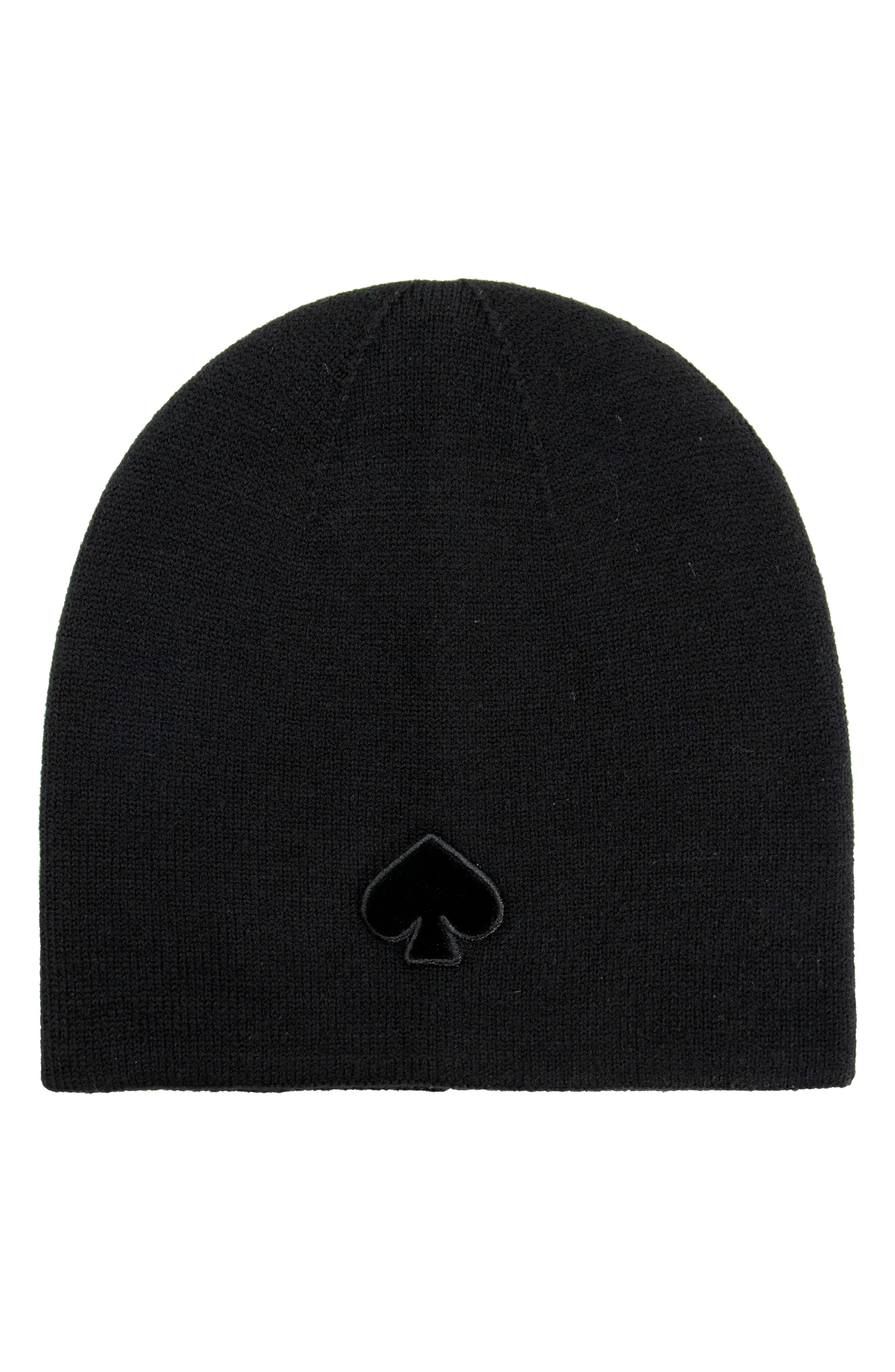 kate spade new york flocked spade beanie in Black at Nordstrom | Nordstrom