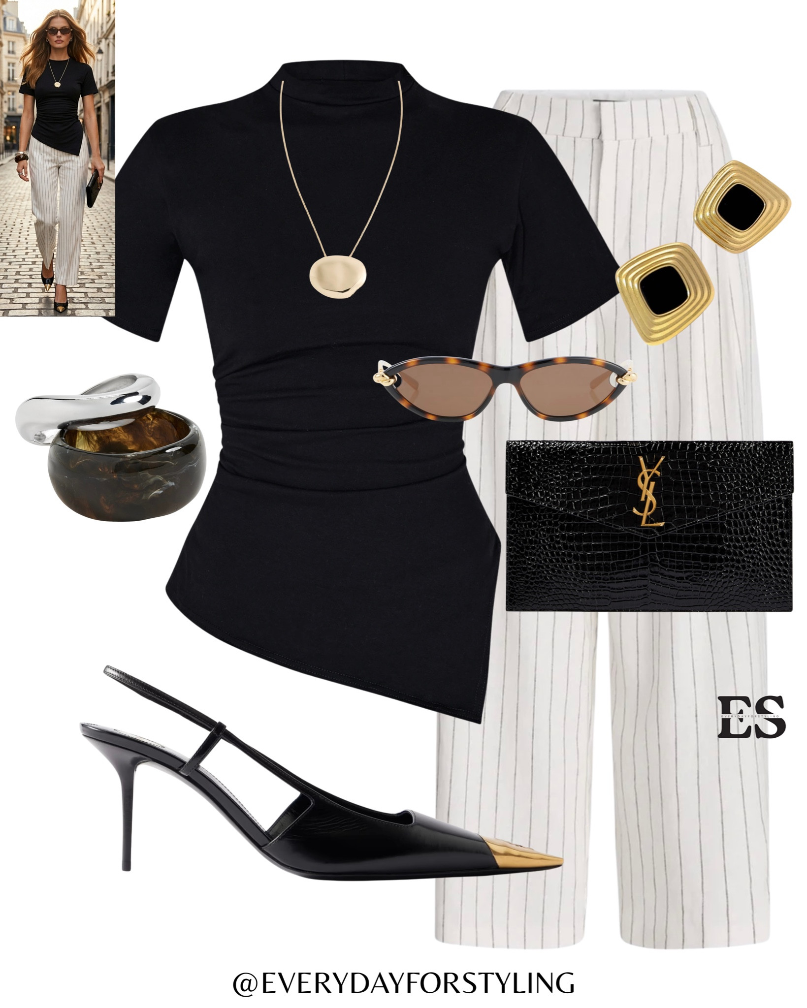 This outfit looks like a dinner reservation in Europe 🖤🤍

striped pants outfit, mango flat sandals, raffia bucket bag, classy summer outfits, european summer style, effortless chic fashion, old money aesthetic outfits, quiet luxury style, minimalist outfit inspiration, elevated casual outfits, coastal chic wardrobe, smart casual women style, capsule wardrobe looks, black and white outfit ideas, neutral fashion aesthetic, polished everyday outfits, rich girl summer outfits, vacation outfit inspiration, linen trousers aesthetic, timeless fashion pieces, clean girl wardrobe, expensive looking style, everydayforstyling 

#summeroutfitideas, #europeansummerstyle, #oldmoneyaesthetic, #capsulewardrobeedit, #linenoutfitsinspo


#LTKSaleAlert #LTKSeasonal #LTKootd