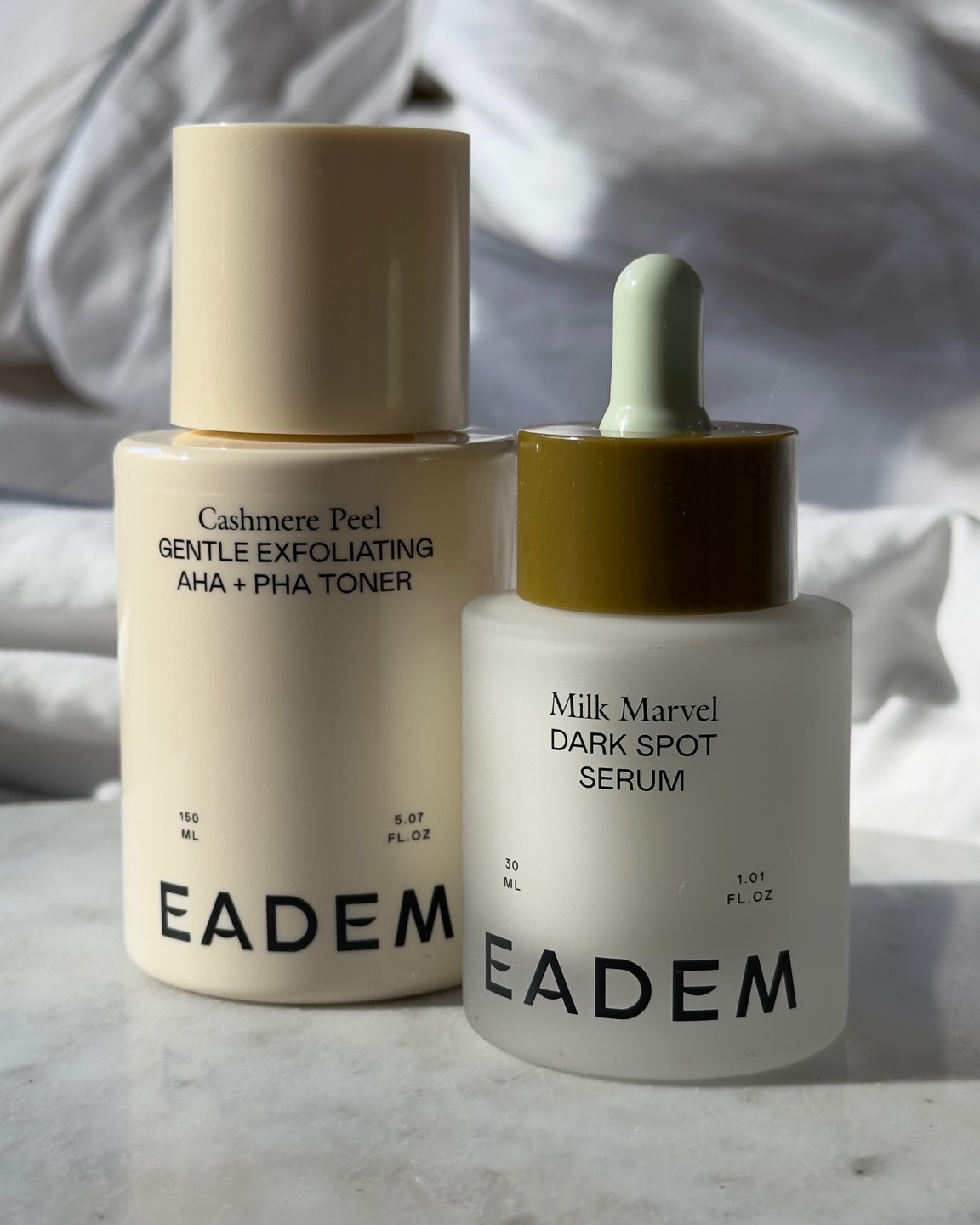 A fragrance-free serum—uniquely formulated for skin of color—that rapidly reduces visible dark spots, hyperpigmentation, and post-acne marks while bestowing a healthy-looking glow.

A milky skin-softening exfoliant to lift darkened and dead skin cells and visibly refine texture and unclog pores with a nine percent blend of lactic, azelaic, and tranexamic acids. The unique formula instantly boosts skin’s natural glow and enhances the effectiveness of active ingredients. @eadem.co #skincare #eadem #toner #serum #ltkbeauty



#LTKTravel #LTKFindsUnder50 #LTKBeauty