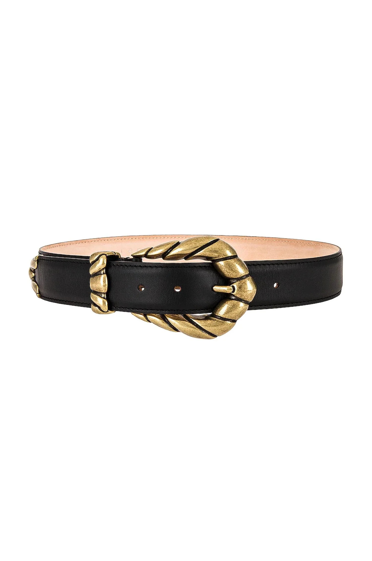 Women's Embelly Leather Belt In Black | Shop Simon