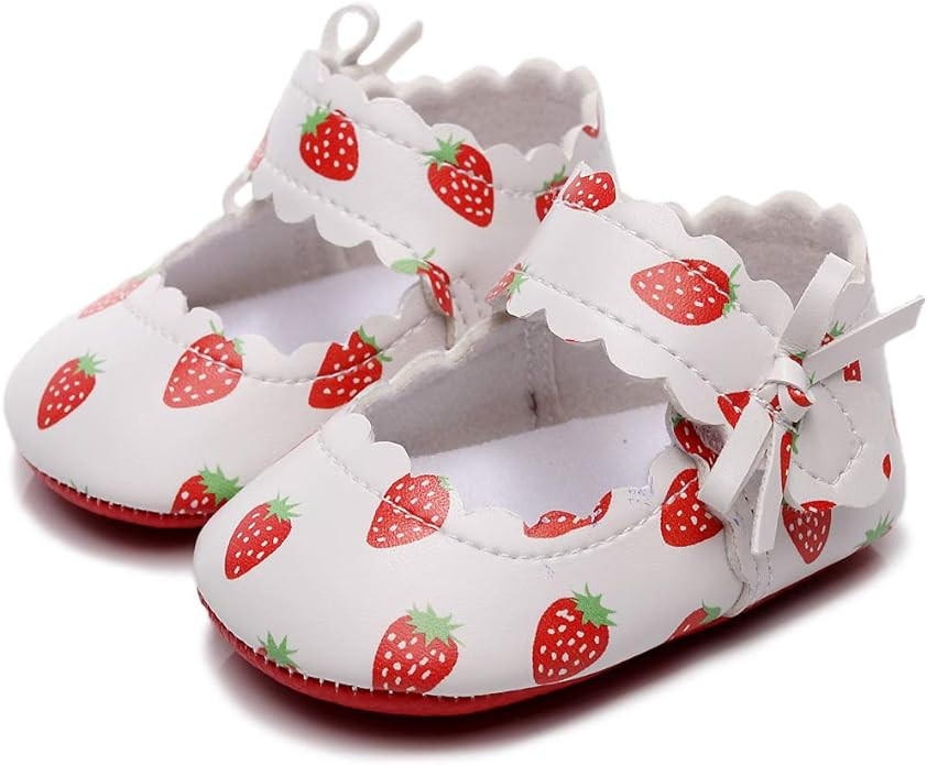 HONGTEYA Baby Girls Ballet Dress Shoes - Mary Jane Soft Sole Sidebow Toddler Moccasins | Amazon (US)