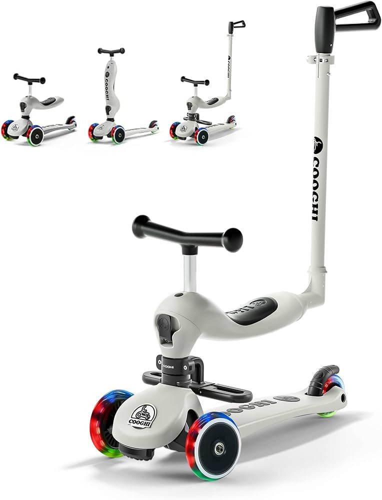 COOGHI 3 in 1 Toddler Scooter, Push Scooter for Toddlers 1-3(Use Up to 5 Year Old),with Parent Ha... | Amazon (US)