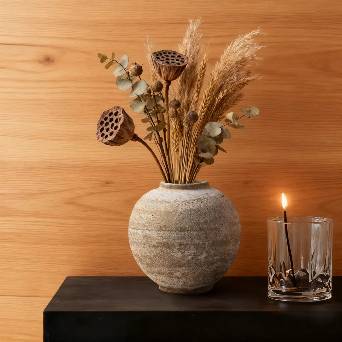 5.5 Inch Ceramic Farmhouse Vase With Distressed Finish, Rustic Watertight Flower Vase For Boho Ho... | Wayfair North America