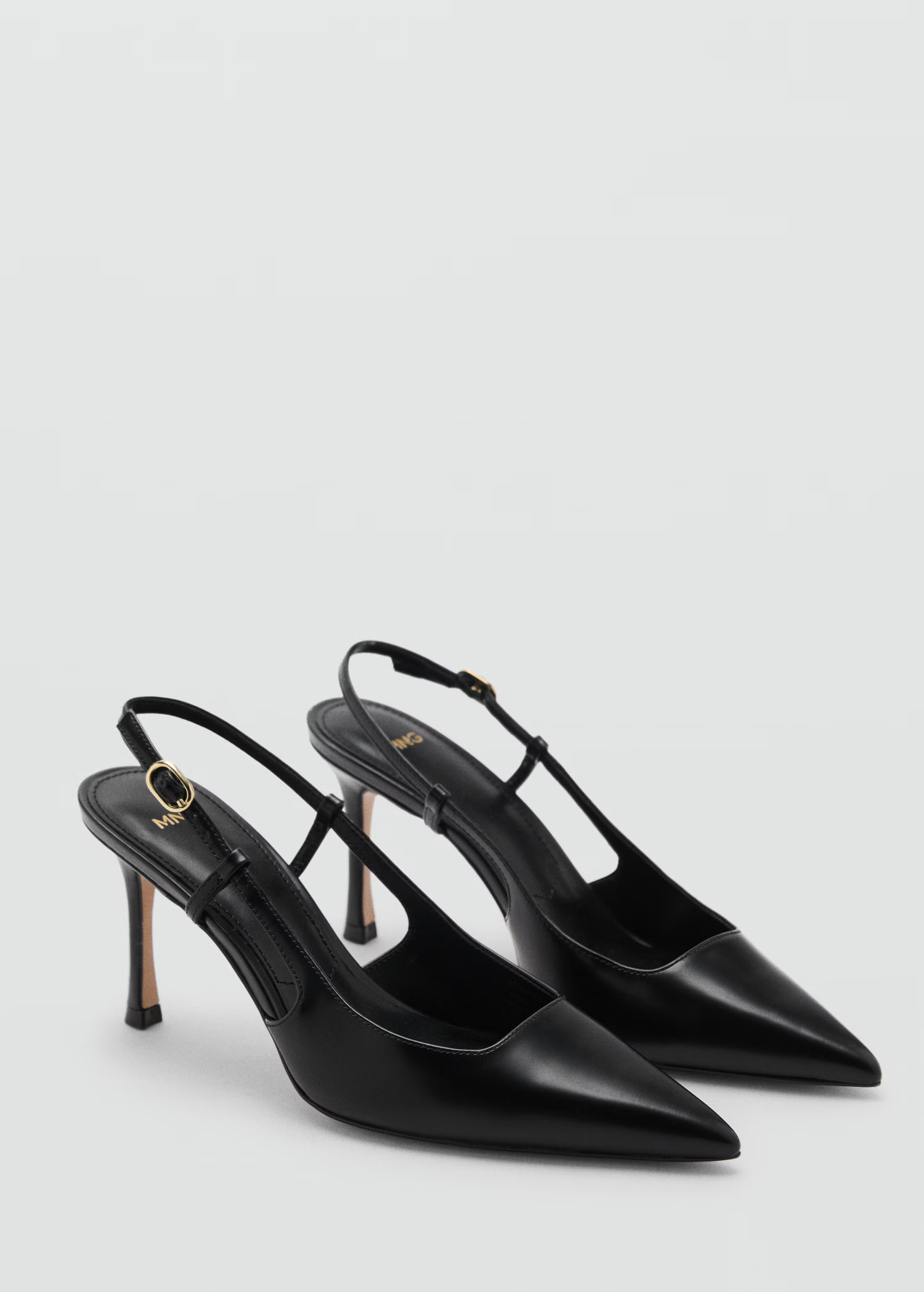 Pointed-toe leather heeled shoes - Women | MANGO United Kingdom | MANGO (UK)
