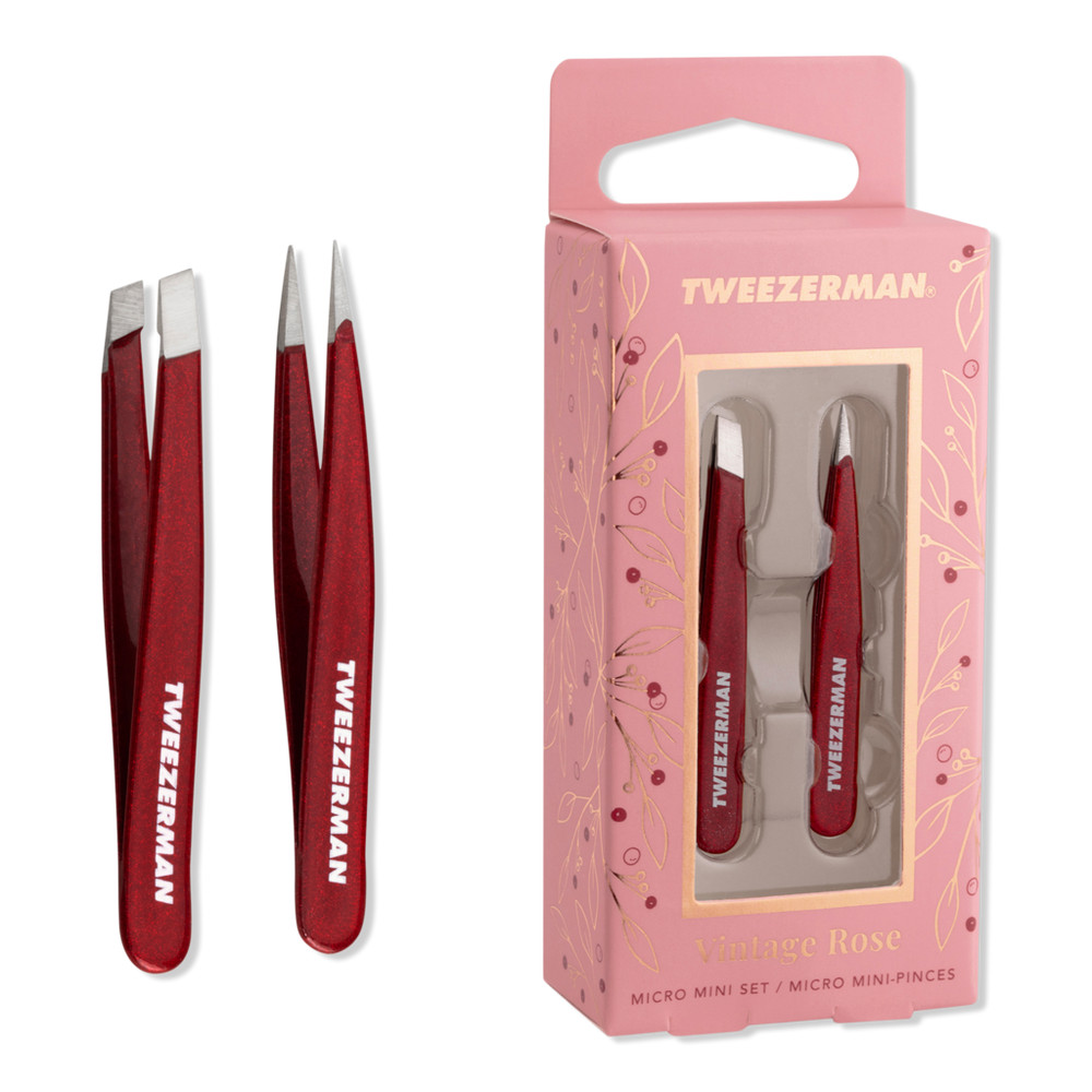 Tweezerman Vintage Rose Micro Mini Tweezer Set | Ulta
