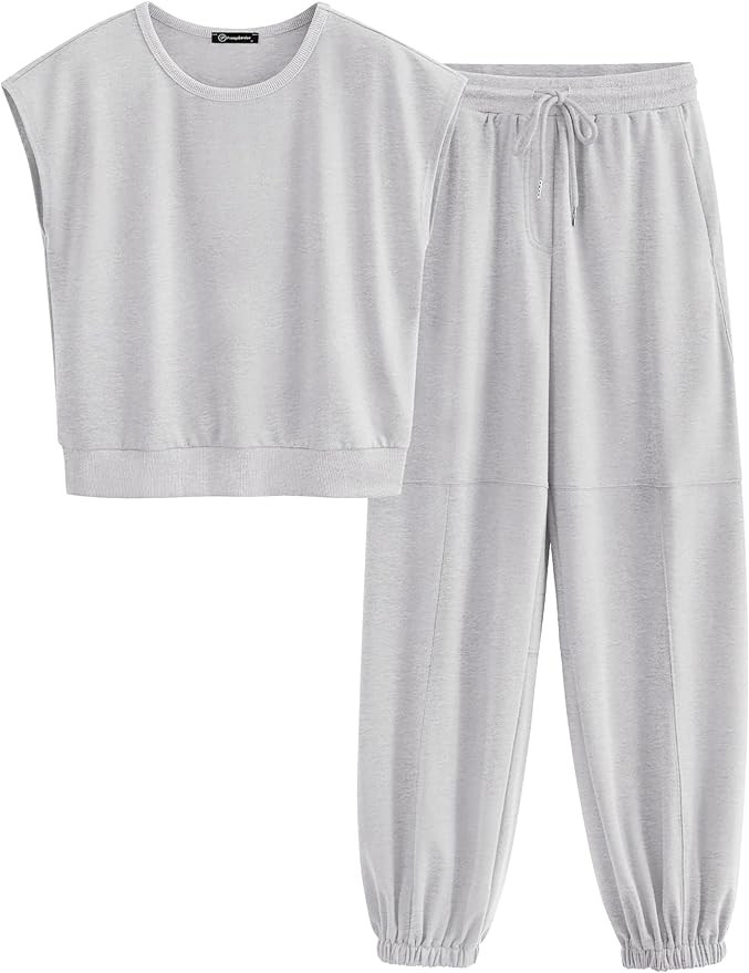 Pretty Garden Womens Casual Cap Sleeve Tops High Waist Pants Set | Amazon (US)