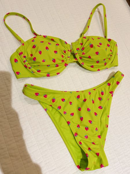 lime green & pink strawberry bikini / women’s summer swimsuit / women’s target swim / target bikinis 

#LTKstyletip #LTKfindsunder50 #LTKswim