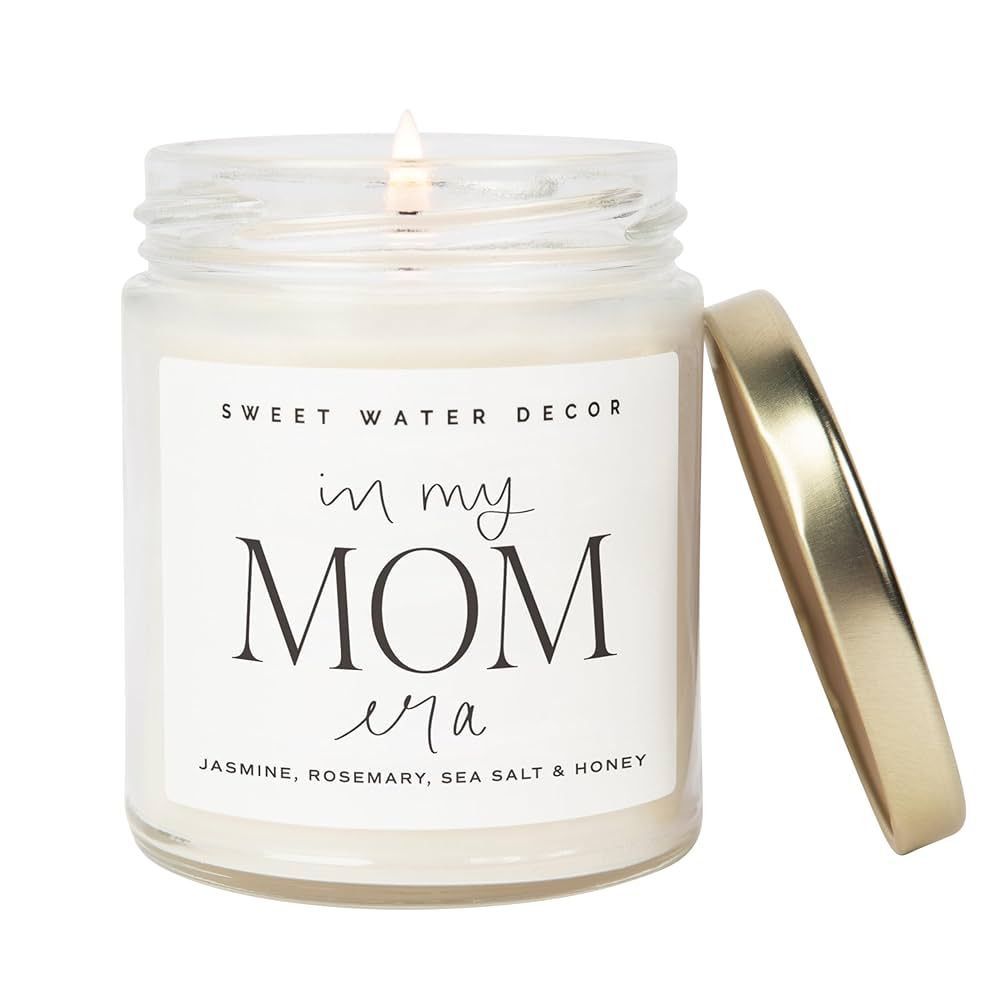 Sweet Water Decor In My Mom Era Candle - Jasmine, Rosemary, Sea Salt, and Honey Scented Candle - ... | Amazon (US)