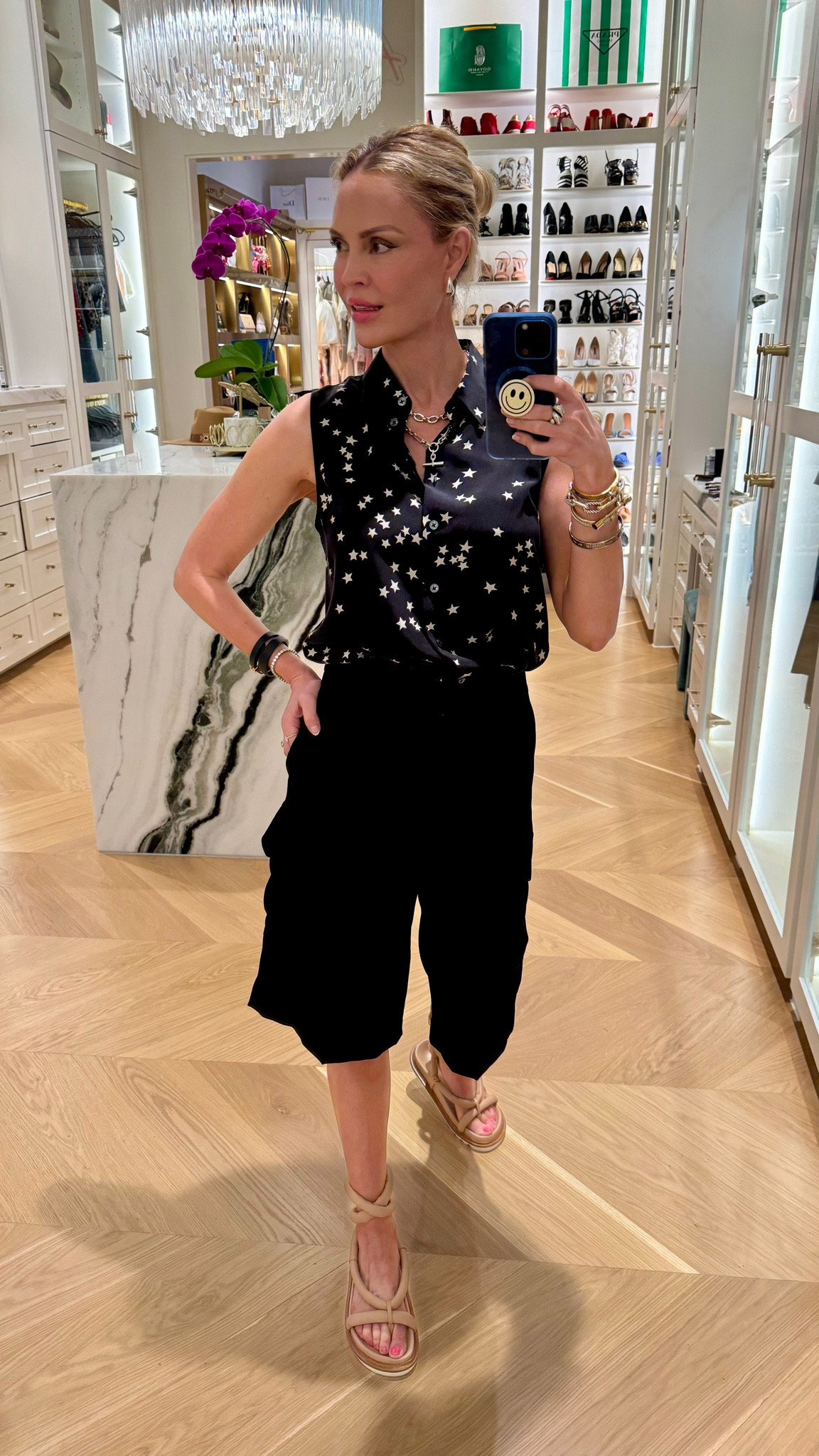 🖤 Would you call them shorts or culottes? Either way, I’m loving the comfy and stylish look for summer. These sandals are on sell too! 

#LTKSeasonal #LTKSaleAlert #LTKOver40