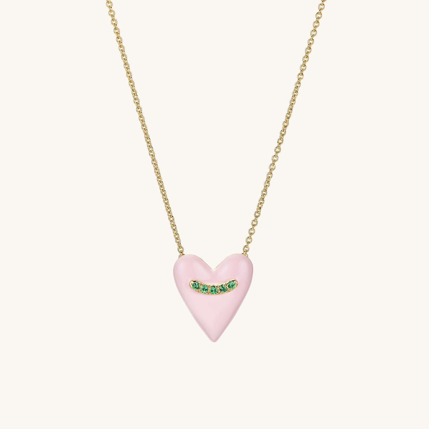 Heart Enamel Pendant Necklace | Mejuri (Global)