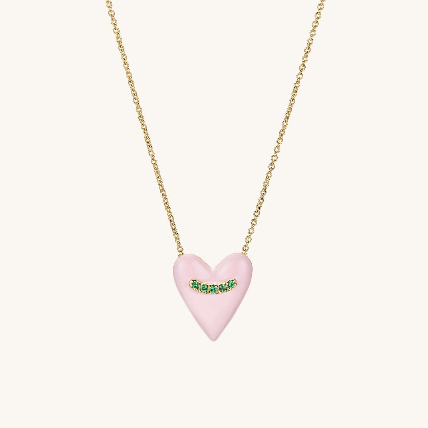 Heart Enamel Pendant Necklace | Mejuri (Global)