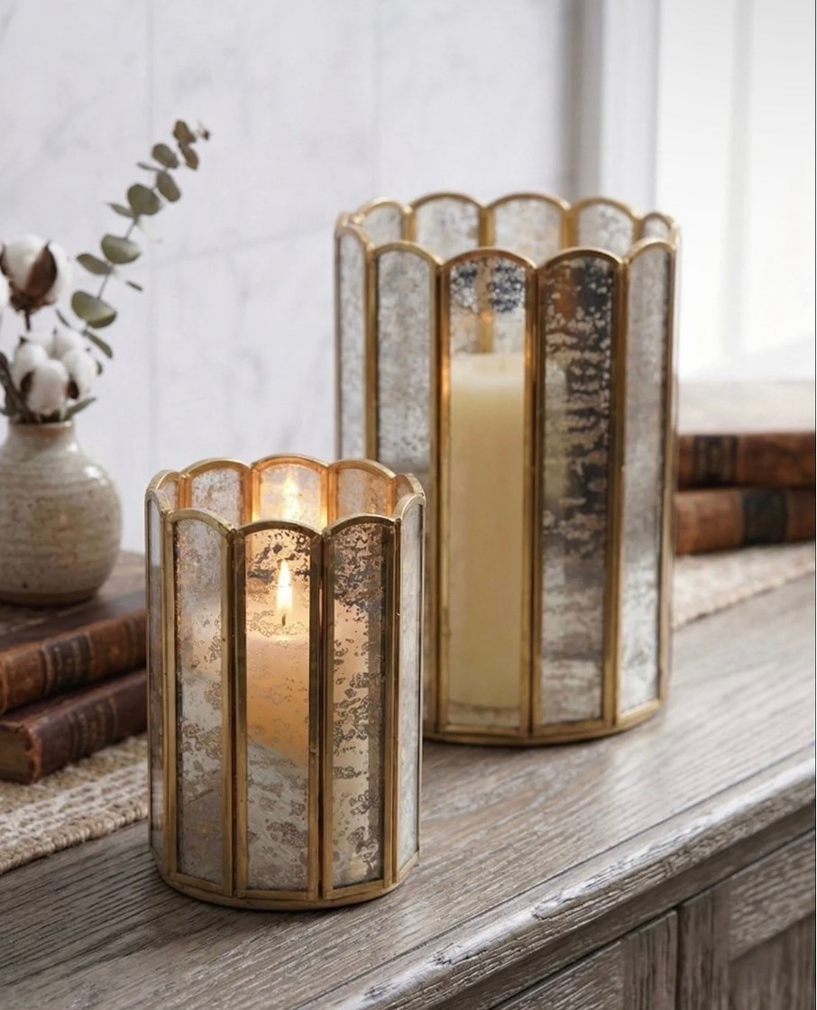 These brass and glass candle holders add the perfect touch of timeless elegance ✨🤍
The warm brass finish paired with classic glass details creates a beautiful layered look that feels both cozy and elevated. #mjhomedecor #mjhome #ltkhomedecor