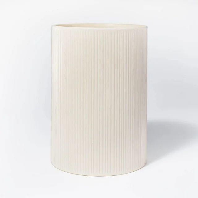 Sour Cream Distressed Style Textured Ceramic Vase - Threshold Designed with Studio McGee | Walmart (US)