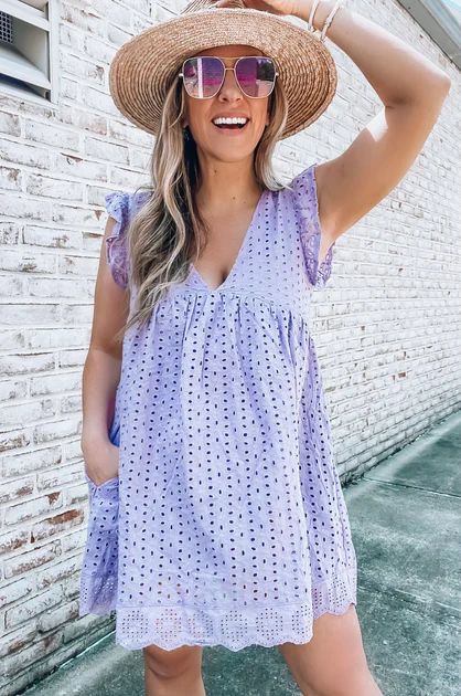 It’s That Time Romper Dress- Periwinkle | Stella Clothing Boutique