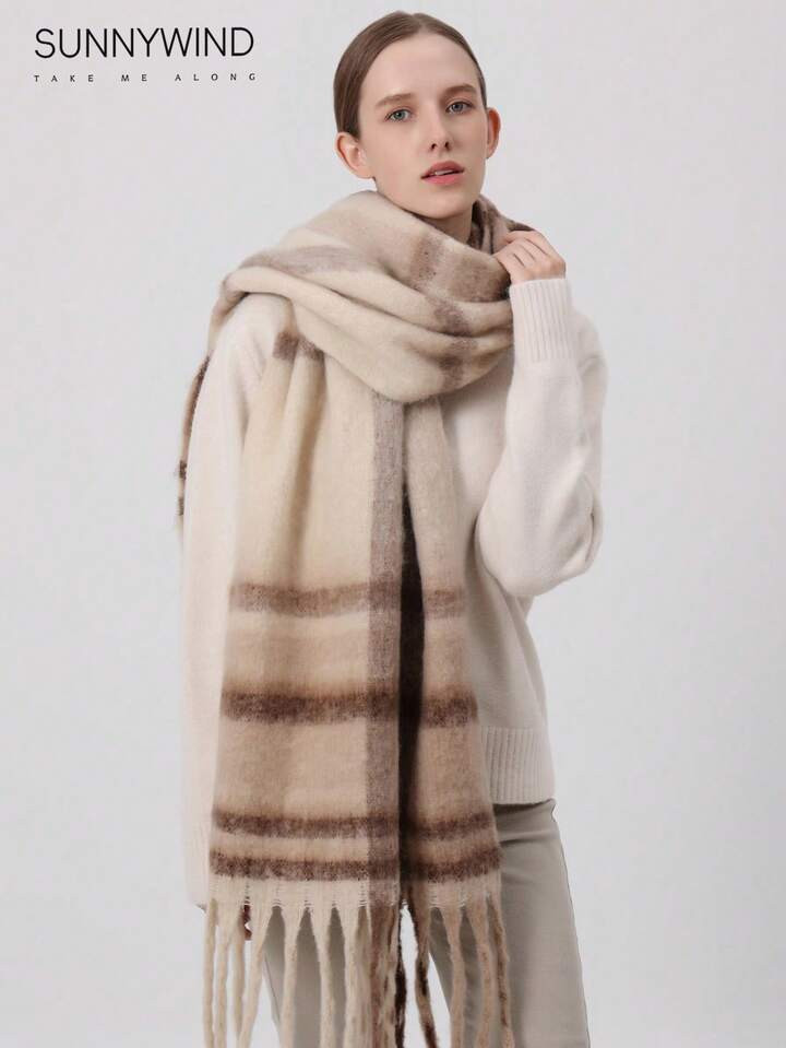 1pc Women's Multi-Color Fashionable Warm British Plaid Scarf, Suitable For Everyday Use | SHEIN U... | SHEIN