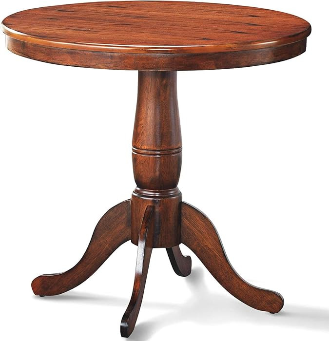 Giantex Round Dining Table for 2-4 People, 32" D X 30" H Wooden Kitchen Table with Spacious Table... | Amazon (US)