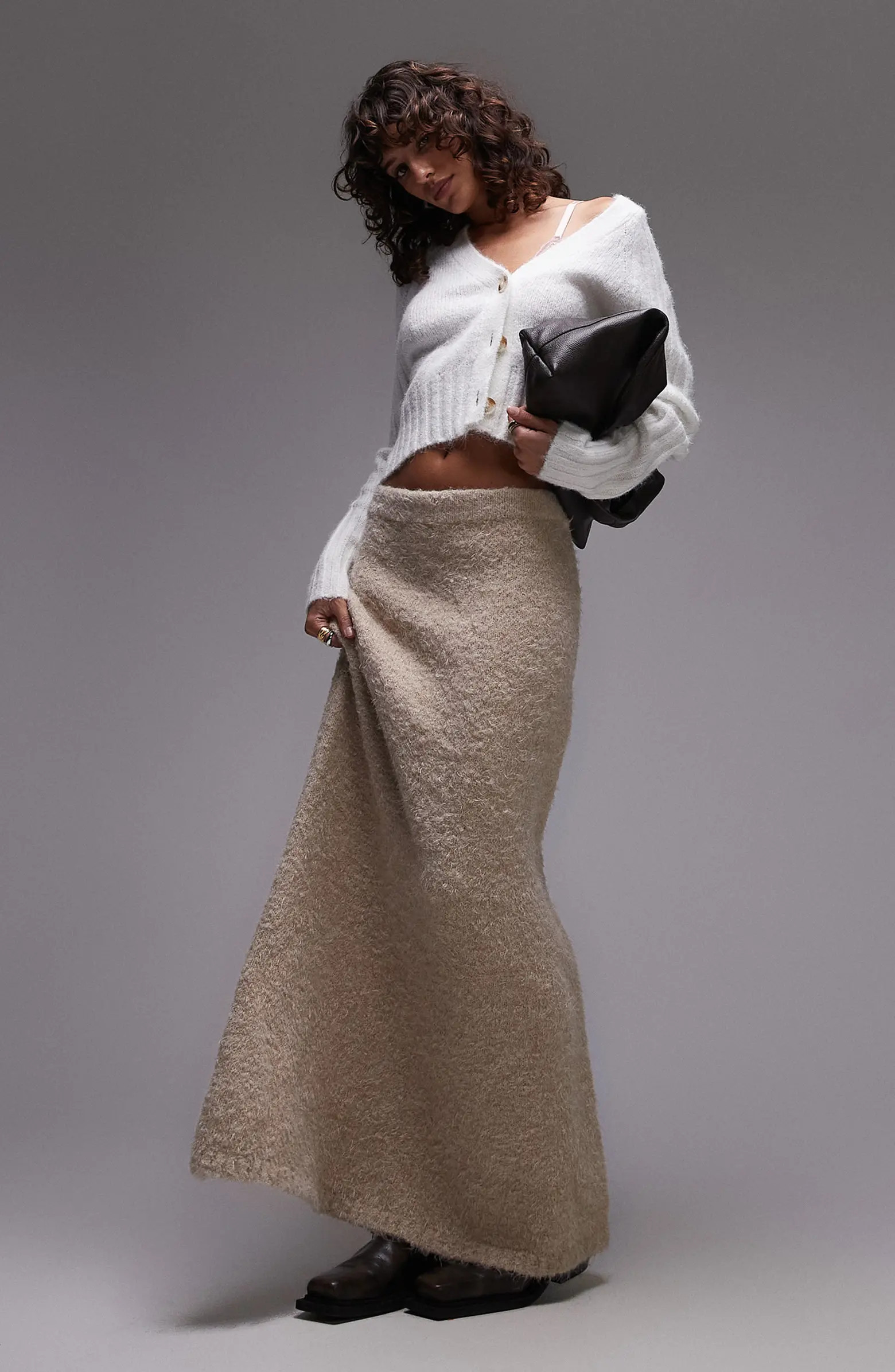 Fluffy Knit Sweater Maxi Skirt | Nordstrom