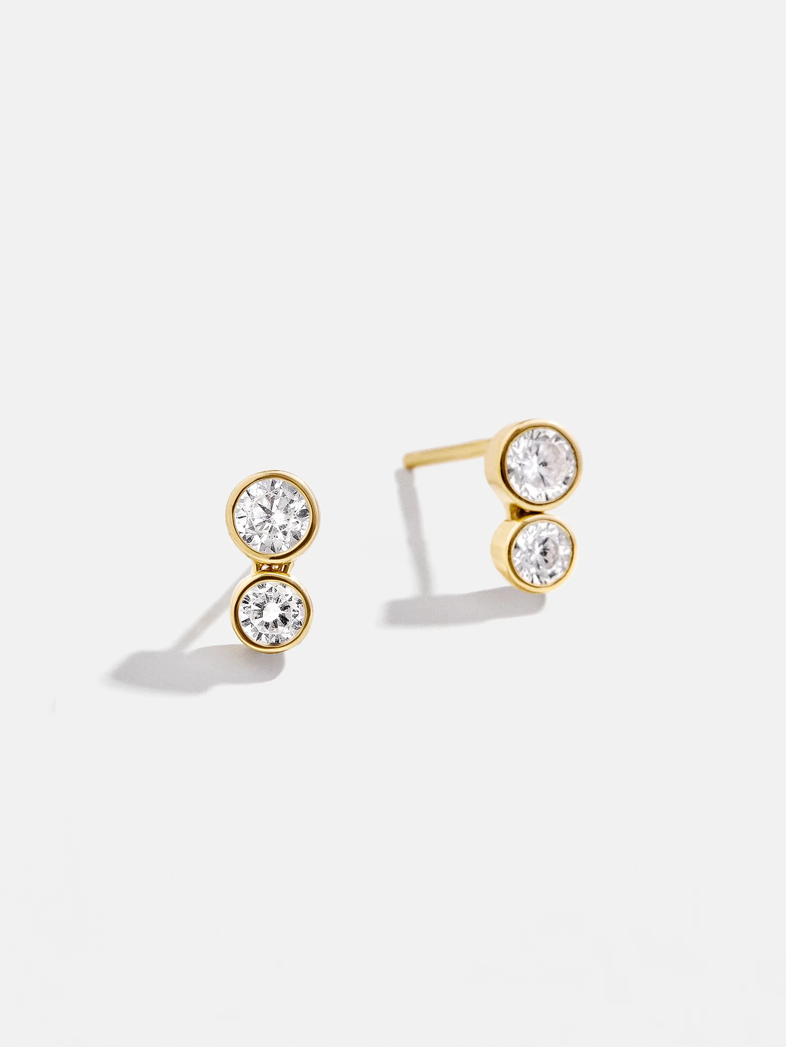 Drew 18K Gold Earrings - Gold/Pavé | BaubleBar