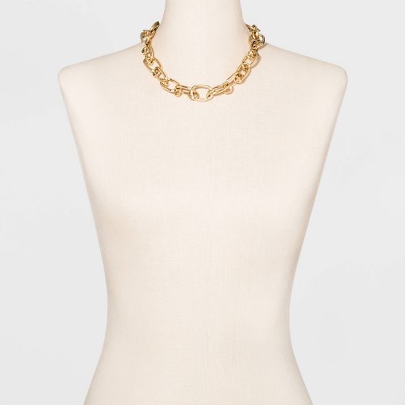 Thick Chain Link Necklace - A New Day™ Gold | Target