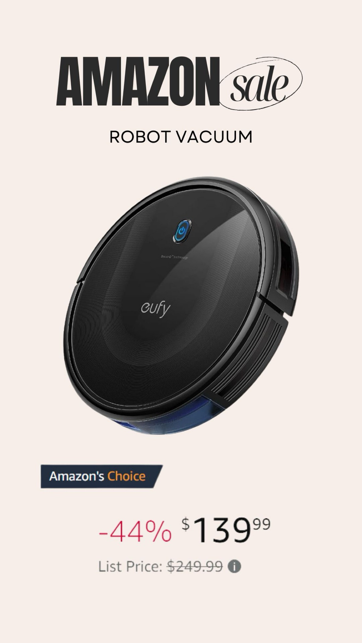 Robot vacuum on sale from Amazon ✨

#LTKFamily #LTKHome #LTKSaleAlert