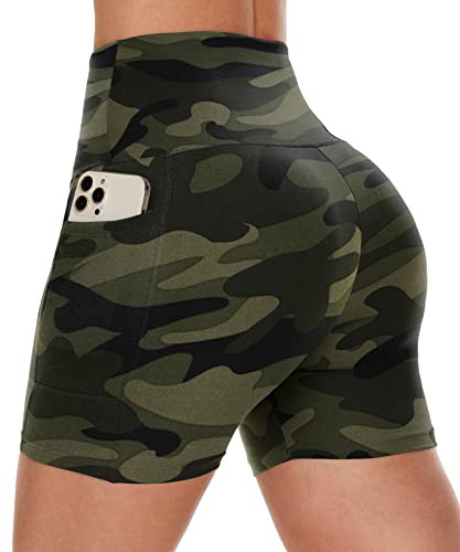 CAMPSNAIL Biker Shorts Women with Pockets - 3"/5"/8" High Waisted Workout Spandex Tummy Control G... | Amazon (US)