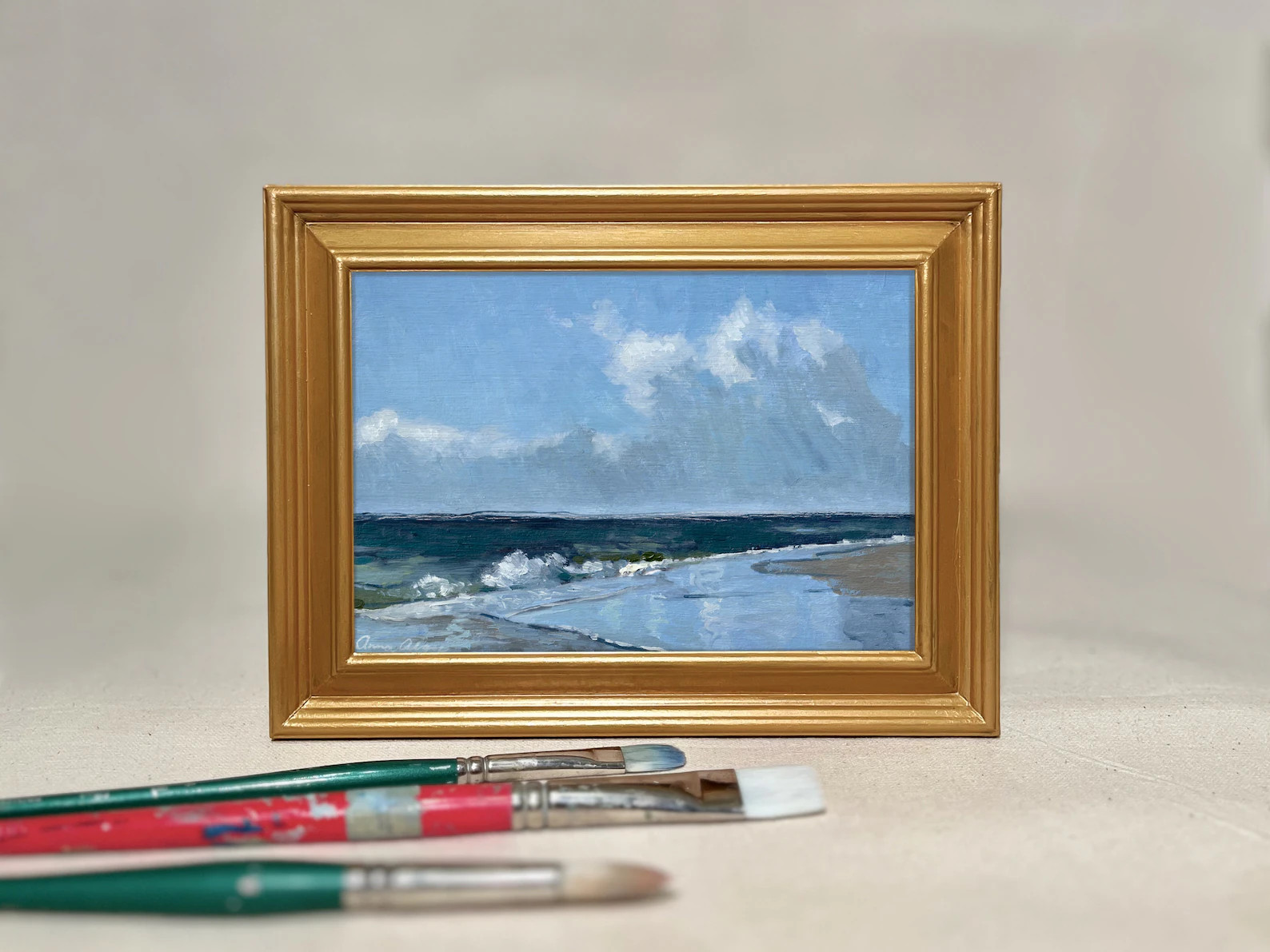 Small Original Oil Painting Print - "evening Sea" - Unframed 5x7 Landscape Oil Painting Print - E... | Etsy (US)