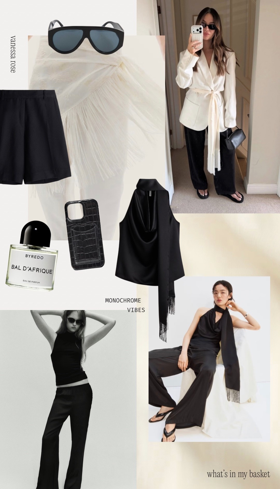 what’s in my basket 🛒 #monochrome #cos #hmfinds #hmnewin #fringe #silktrouser