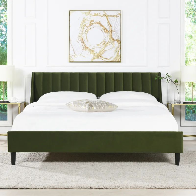 Genoa Tufted Upholstered Low Profile Platform Bed | Wayfair North America