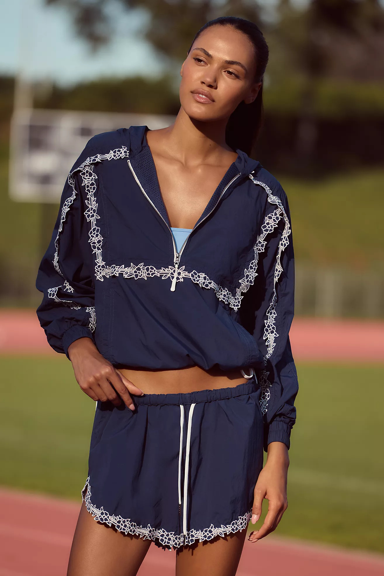 Daily Practice Lace-Hem Drawstring Shorts | Anthropologie (US)