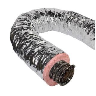 Master Flow 6 in. x 25 ft. Insulated Flexible Duct R6 Silver Jacket F6IFD6X300 | The Home Depot