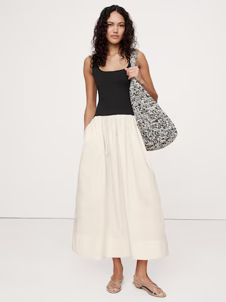 Drop-Waist Midi Dress | Banana Republic (US)