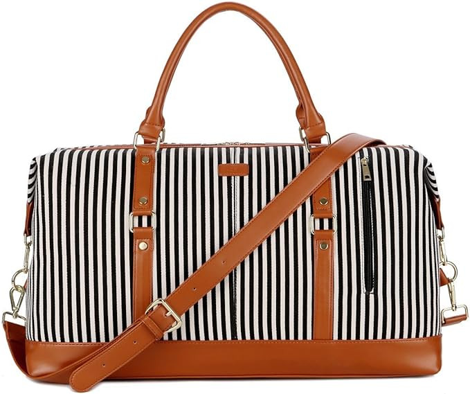 BAOSHA HB-14 Canvas Travel Tote Duffel Bag Carry on Weekender Overnight Bag Oversized for Women a... | Amazon (US)