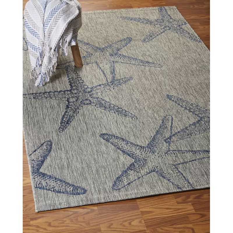 Christiane Gray/Navy Indoor / Outdoor Area Rug | Wayfair North America