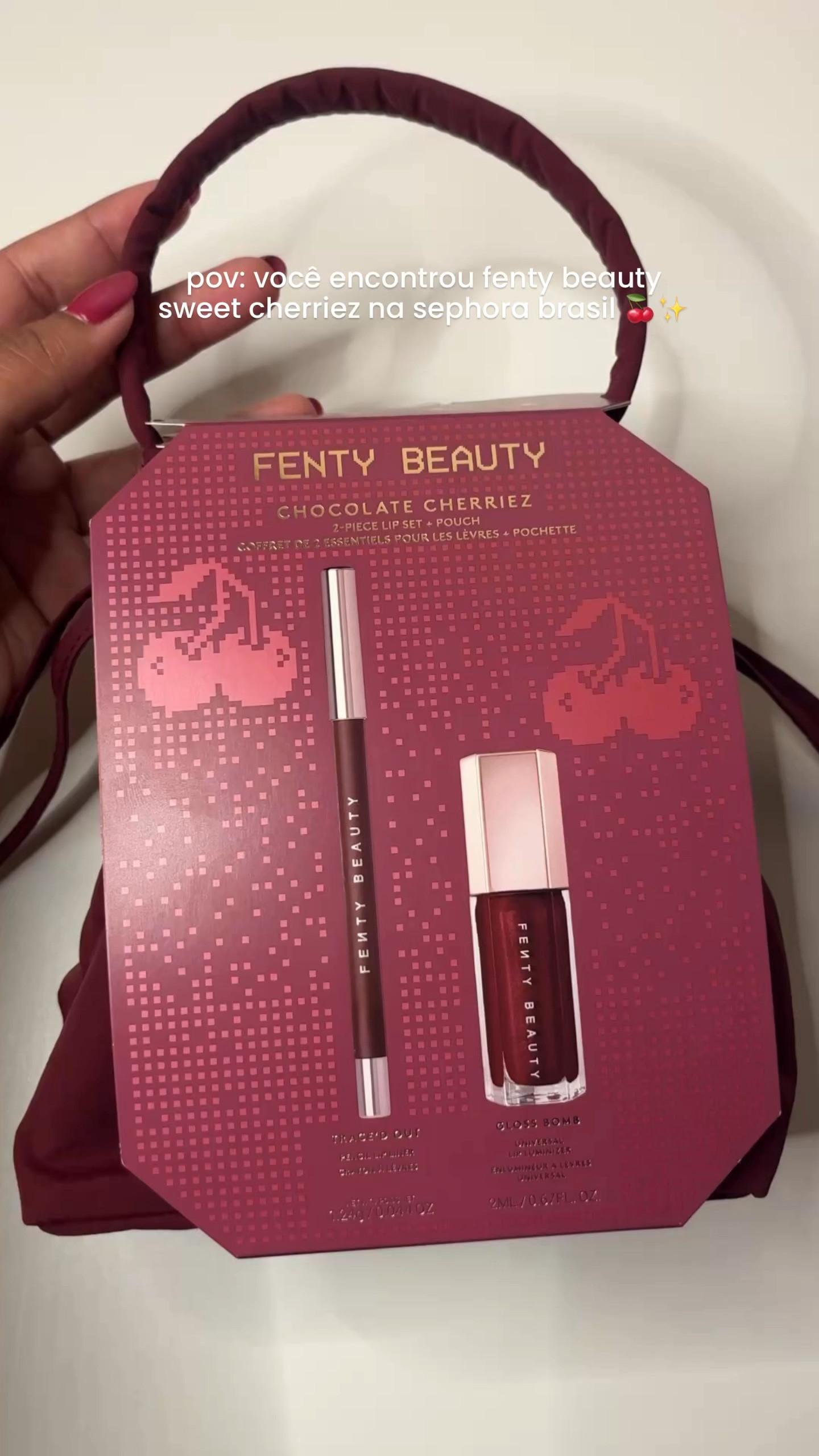 Unboxing da coleção de edição limitada Sweet Cherry de Fenty Beauty ❤️✨

#LTKbrasil #LTKbeleza