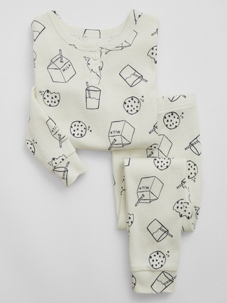 babyGap 100% Organic Cotton Henley Print PJ Set | Gap Factory
