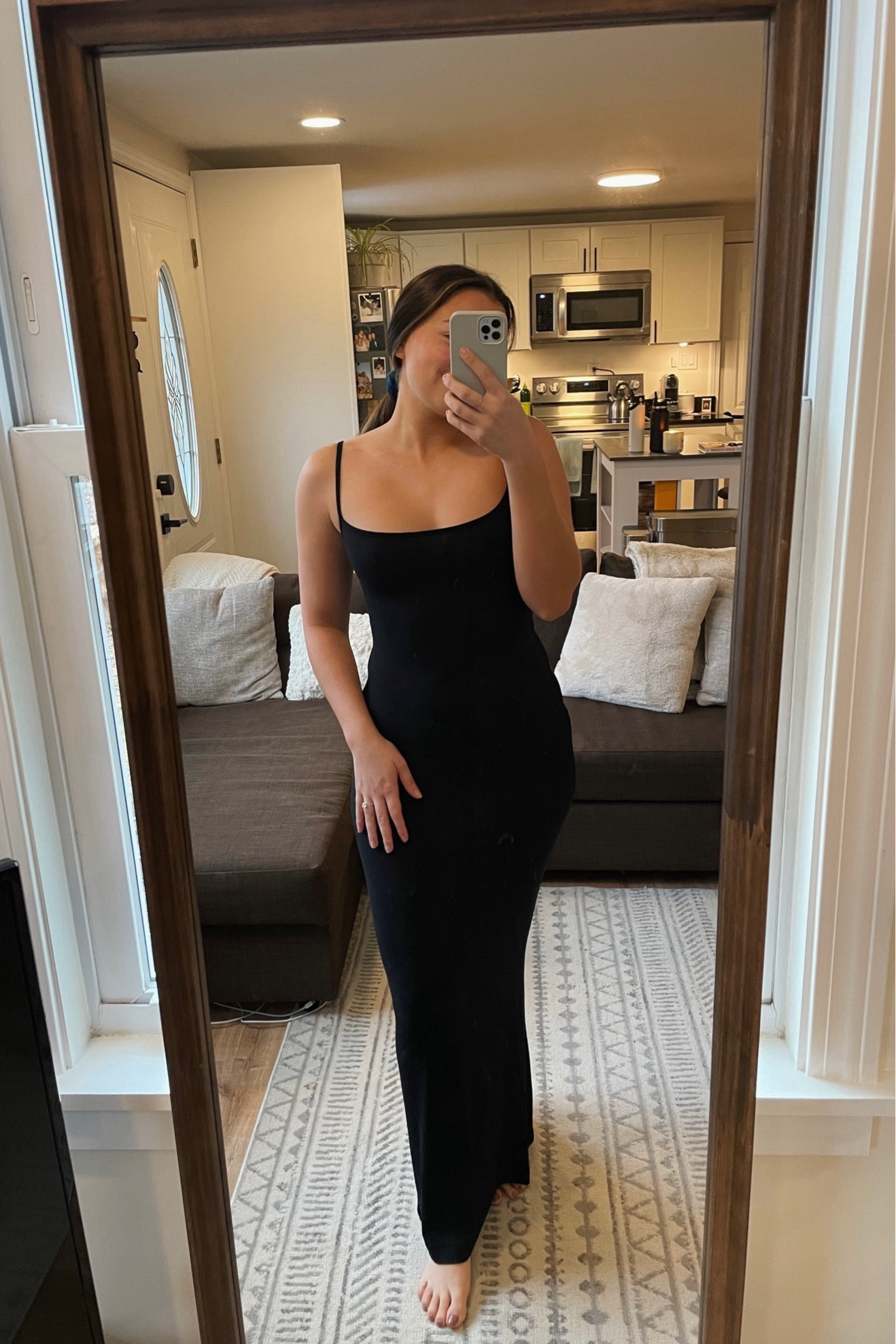 Finally got the SKIMS Soft Lounge Long Slip Dress and it is so comfy and flattering! I got the Petite version in size XS. Perfect vacation dress!

Skims, slip dress, maxi dress, vacation dress, black dress, black maxi, vacation outfit, petite outfit

#LTKtravel #LTKfindsunder100 #LTKstyletip