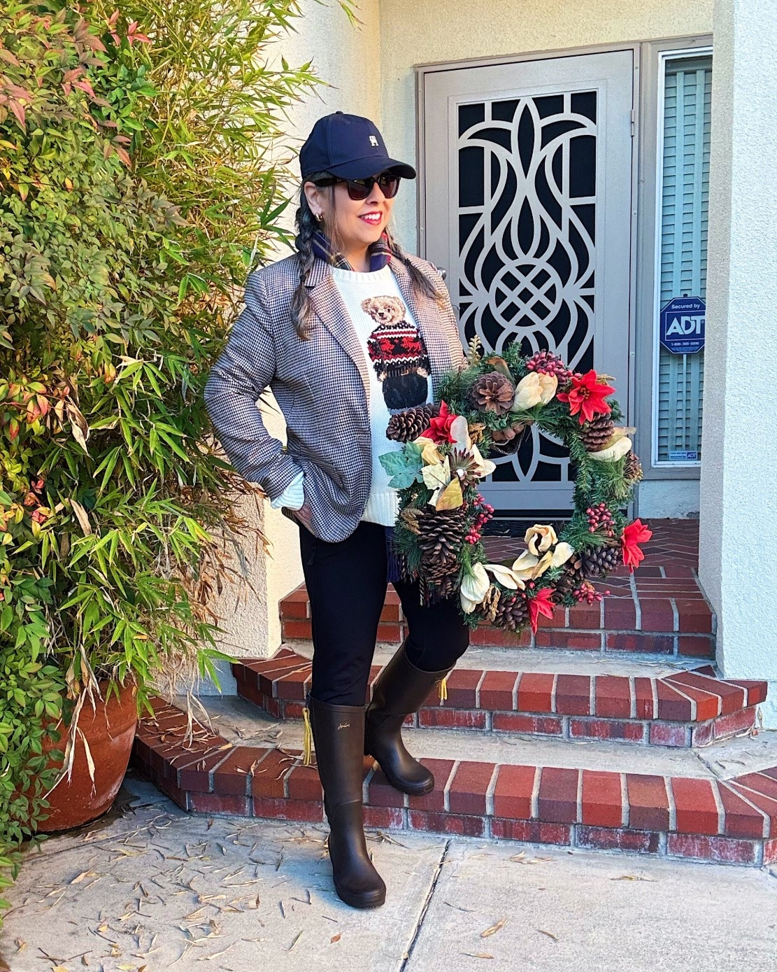 Ralph Lauren Christmas, fashion edition! Jewel tones, brown, pattern mixing, classic, preppy vibes. Took inspiration from RL ads and decided to tuck my tartan scarf into my Polo Bear sweater. #tartan #ralphlauren #polobear #preppy #Christmas #boots #houndstooth #travel #December 

#LTKPetite #LTKSeasonal #LTKHoliday