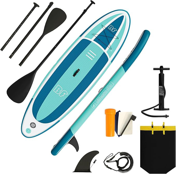 Inflatable Stand Up Paddle Board with SUP Accessories & Backpack. Paddle Boards for Adults. Non-S... | Amazon (US)