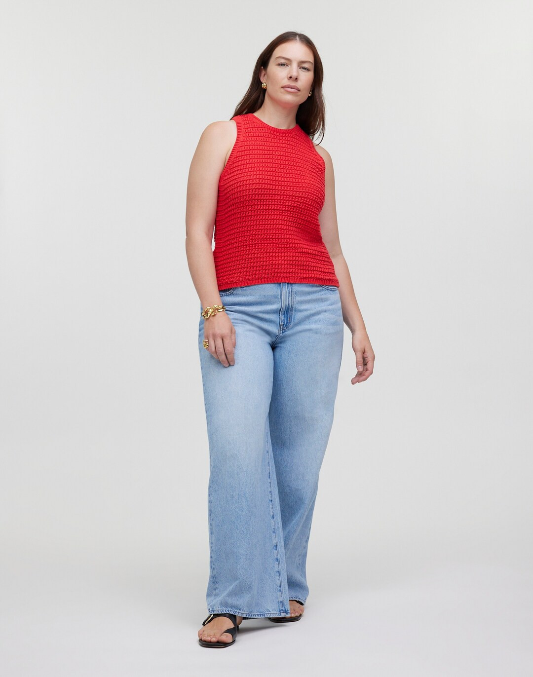 Crochet-Knit Crewneck Sweater Tank | Madewell