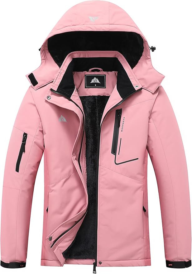 MOERDENG Women's Waterproof Ski Jacket Warm Winter Coat Hooded Snowboarding Jacket Snow Coat | Amazon (US)
