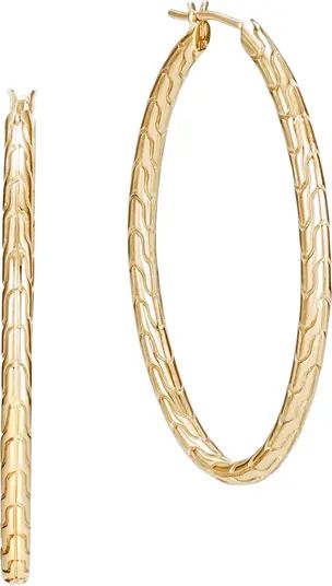 John Hardy Classic Chain Large 18K Gold Hoop Earrings | Nordstrom | Nordstrom