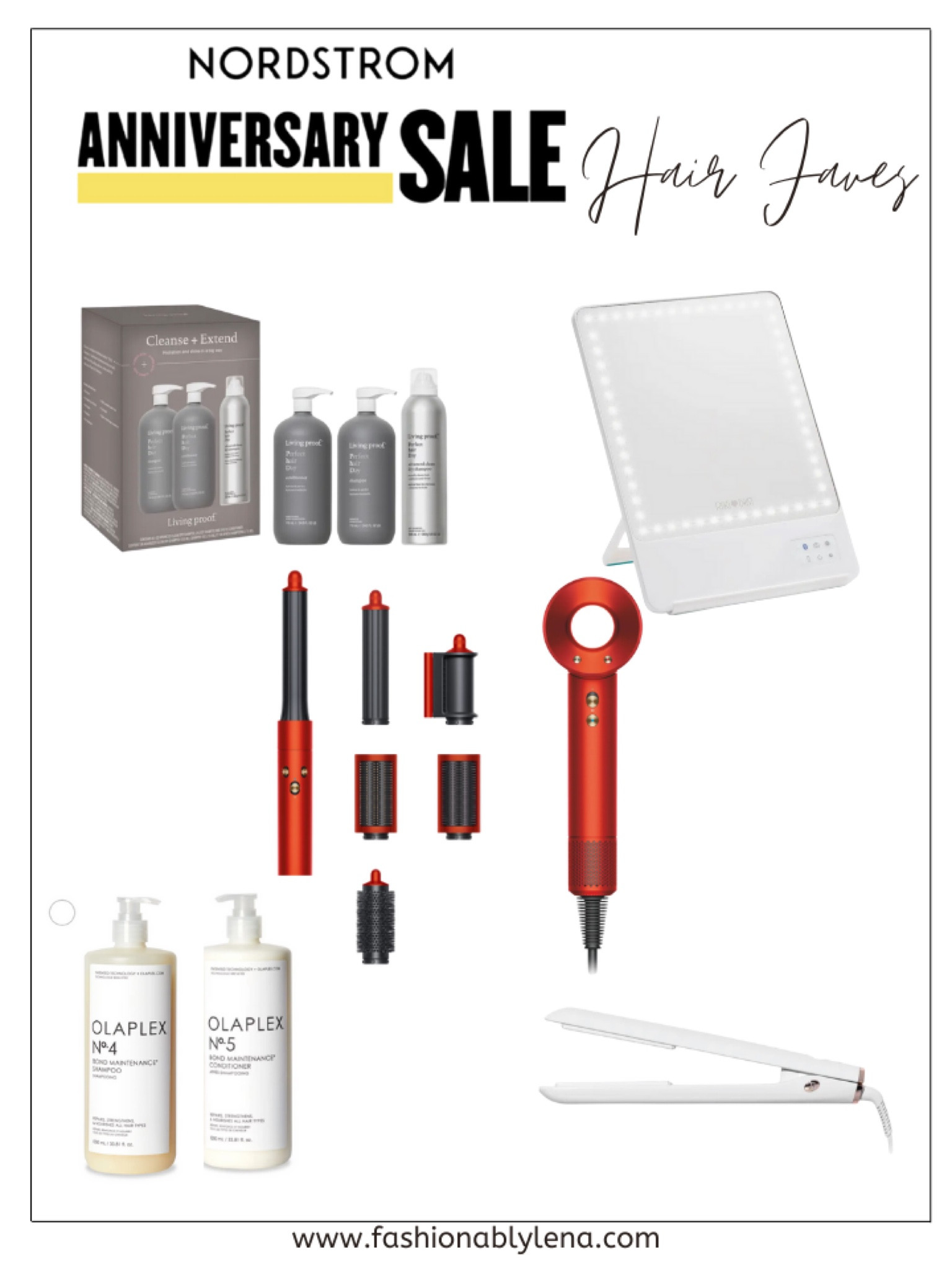 Nordstrom Anniversary Sale hair products, olaplex shampoo, olaplex conditioner, t3 curler, t3 micro straightener, Dyson air wrap on SALE

#LTKxNSale #LTKFind #LTKsalealert